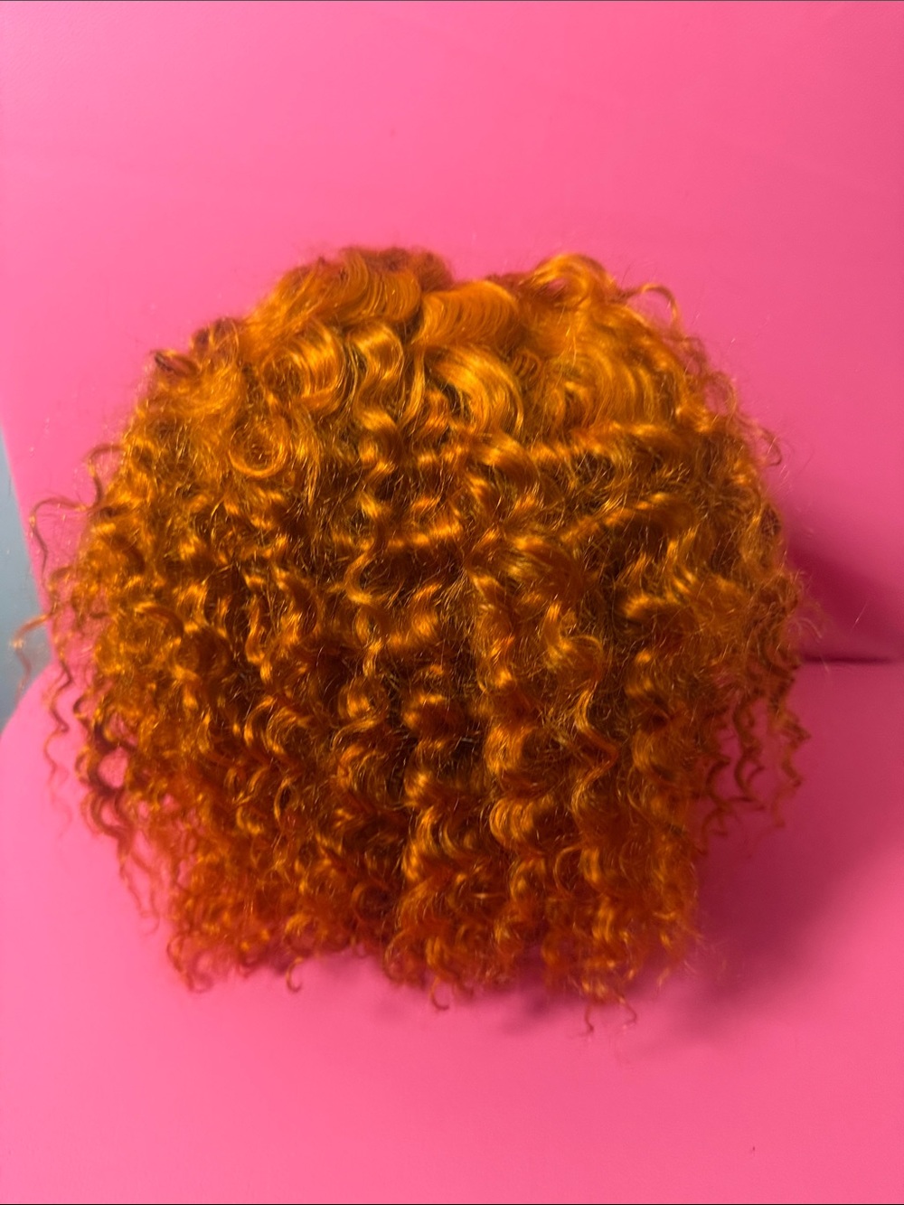 Vibrant Orange/copper  Curly Women’s human Hairwig - Natural-Look Wig